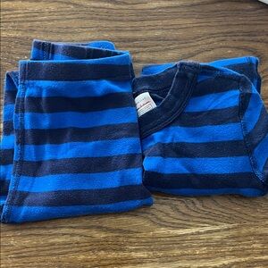 Hanna Andersson Blue and Black Striped Pajama Set